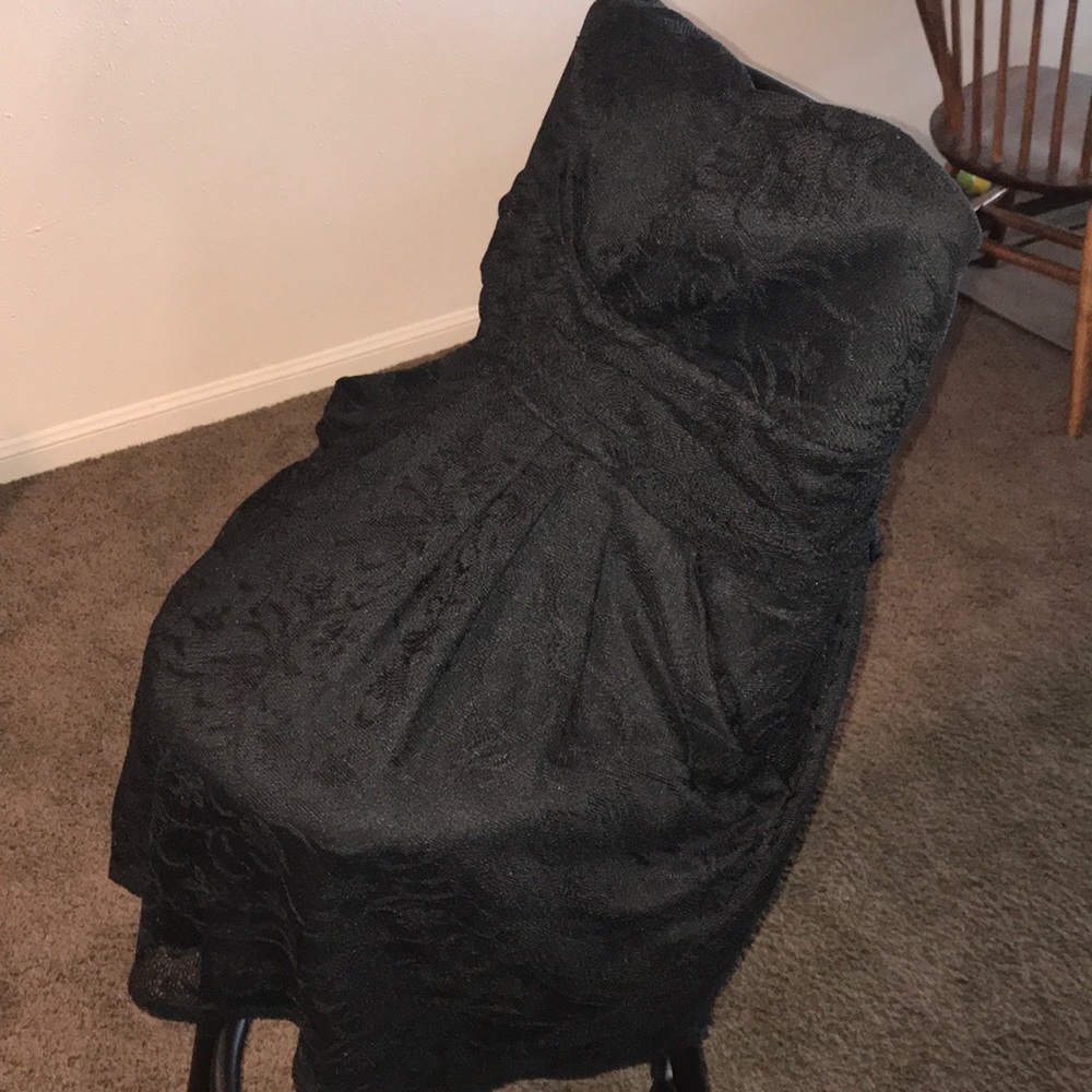 Dots short lace cocktail dress